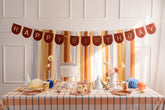 Happy Birthday Brown Felt Banner